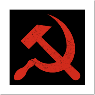 Hammer and Sickle - Vintage Red Communist Posters and Art